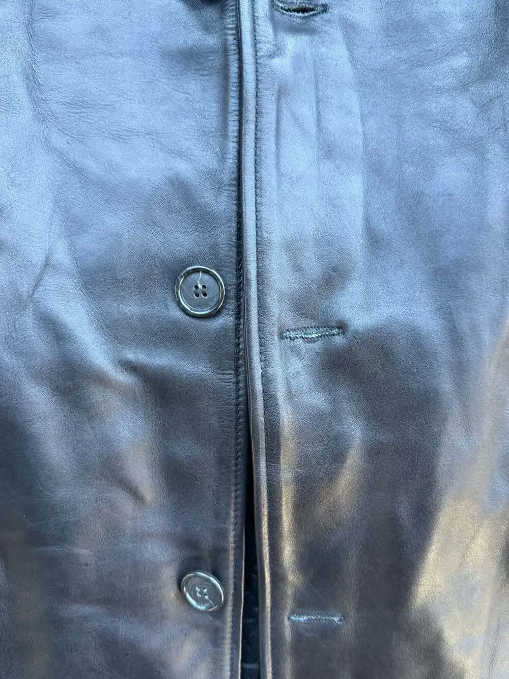 M. Julian Wilsons Leather Men's Genuine Leather Jacket with Cowhide Fur Yoke